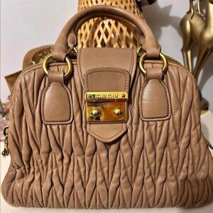 Vintage Sac Miu Miu Authentique – Cuir matelassé